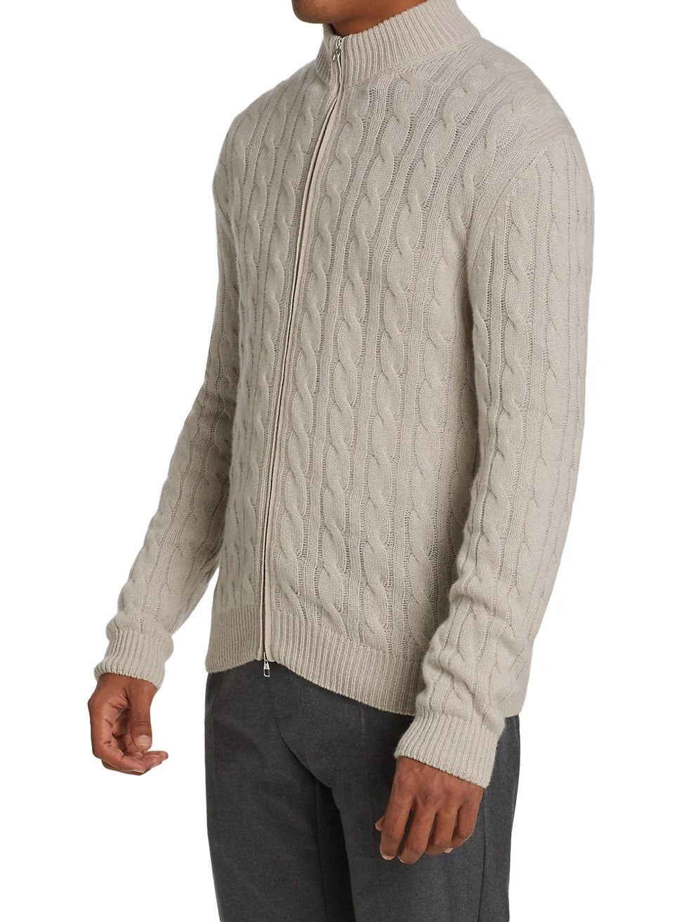 GIACANI Kaschmir Pullover mit Reißverschluss